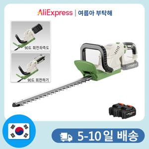 90˚ 회전식 전기 헤지 트리머 충전식 가지치기 녹색 식물 꽃과 나무 정원 차 트리머 배터리 울타리 가위