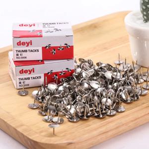 80/240pcs 10mm 금속 푸시 핀 니켈 도금 강력한 고정 손톱 나무 패널 벽 푸시 핀 편지지 및 사무용품