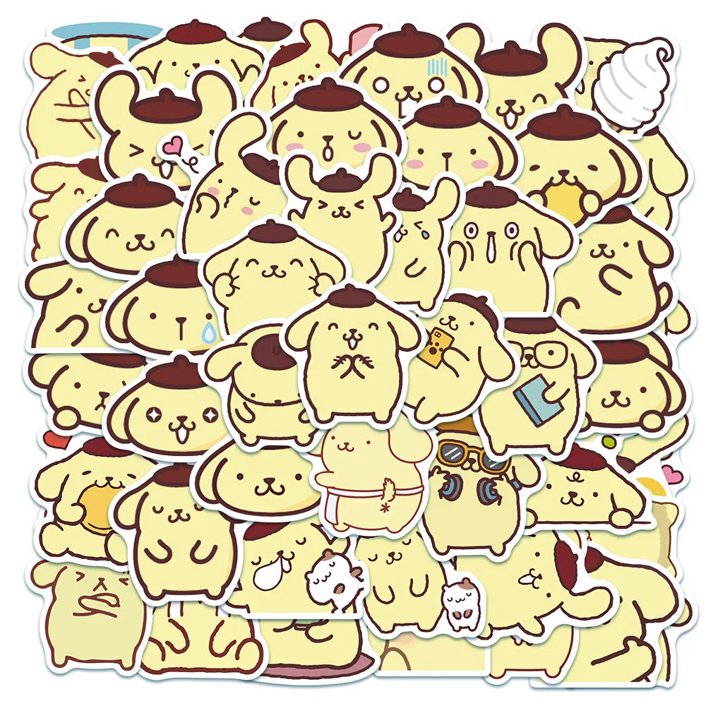 10/30/50pcs 만화 Pompom Purin Sanrio 스티커 Scrapbooking 스크랩북 자동차 방수 데칼에 대 한 재미 있은 Kawaii 애니메이션 스티커
