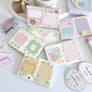 MINKYS 50 매 Kawaii 네 잎 클로버 메모 패드 종이 할 일 목록 저널 노트 Paperlaria DIY 재료 문구