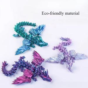 3D 인쇄 드래곤 장식 데스크탑 장식 3d 인쇄 동물 홈 오피스 공예 인쇄 피규어 크리스마스 선물
