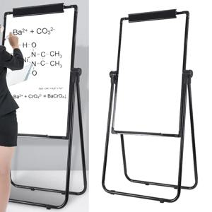 60x90cm 접이식 스탠드 화이트 보드 이젤 다목적 조절 가능한 높이 건조 지우기 보드 양면 휴대용 알루미늄