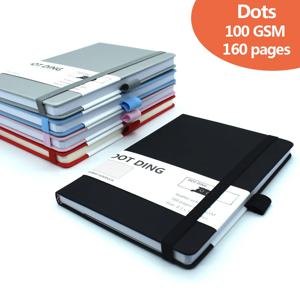 점선 노트 A5 160 페이지 저널 플래너 하드 커버 카와이 글 머리 기호 스크랩북 카와이 편지지 학교 용품 스케치북