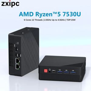 미니 PC 컴퓨터 게임 AMD Ryzen7 4800H 5800H 4500U 7530U 포켓 듀얼 HDMI LAN WIFI6 BT5.2 NUC 사무실 책상 컴퓨터 DDR4 NVMe