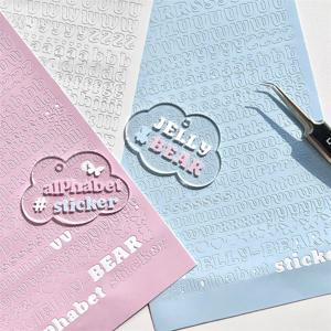 3Pcs 귀여운 컬러 알파벳 문자 스티커 앨범 일기 DIY Scrapbooking 저널 장식 재료 스티커