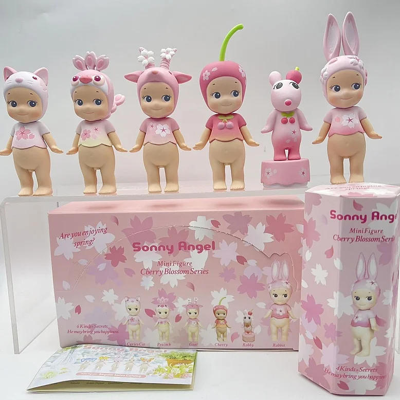 뜨거운 새로운 써니 엔젤 벚꽃 봄 시리즈 6pcs 벚꽃 한정판 블라인드 박스 장식품 귀여운 미스터리 선물