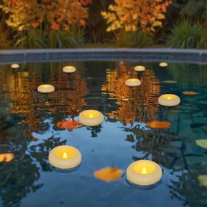 방수 Flameless 차 빛 촛불 Tealight 플로트 전기 촛불 웨딩 발렌타인 장식 무연 양초 빛