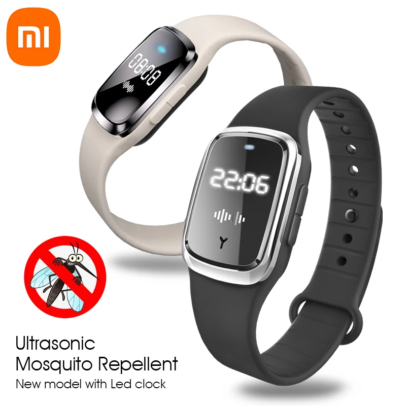 Xiaomi 초음파 하이테크 모기 Repeller 팔찌 팔찌 실내 실외 3 기어 팔찌 모기 방지 물린 팔찌