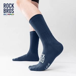 ROCKBROS 사이클링 양말 진정 스포츠 양말 충격 흡수 자전거 양말 통기성 직물 고탄력 야외 양말 한 쌍