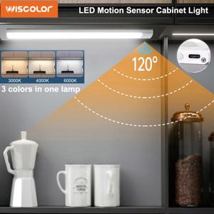 Wiscolor Type-C 무선 LED 캐비닛 조명, 20/30/40/50CM, 충전식, 모션 센서, 자기, 초박형, 비상 대응, 주방 캐비닛 옷장 조명용