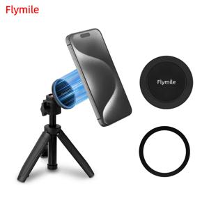 Flymile MagSafe 마운트 iPhone 16 15 Pro 용 마그네틱 삼각대 어댑터 (1/4 나사 구멍 포함) Selfie 사진 액세서리