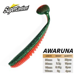 Supercontinent 낚시 미끼 5cm 8cm 9.5cm 11cm 인공 미끼 Wobblers 소프트 미끼 Shad 잉어 실리콘 낚시 미끼