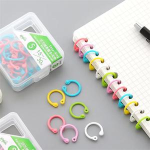 32 Pcs 크리 에이 티브 플라스틱 다기능 원형 반지 DIY 앨범 루스 리프 책 바인더 농구 사무실 바인딩 용품