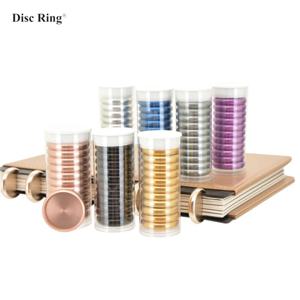 11pcs 금속 바인딩 디스크 금속 버클 버섯 구멍 루스 리프 노트북 액세서리 바인딩 링 저널 일기 노트북 디스크