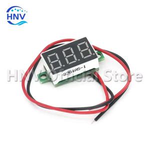 0.36 인치 DC 4.7-32V 2 와이어 미니 디지트 디스플레이 전압계, 미니 LED 디지털 패널 볼트 전압계 계기 자동차 12V 24V