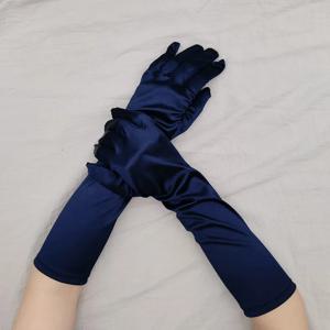 38CM 새틴 고탄성 솔리드 여성 할로윈 코스프레 무대 공연 에티켓 장갑 태양 보호 선 스크린 패션