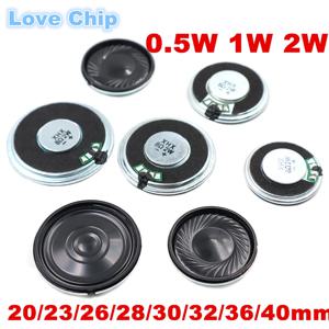 0.5W 1W 2W 8R 16R 32R 미니 스피커 8 옴 32 옴 시끄러운 스피커 직경 20mm 23mm 26mm 28mm 30mm 32mm 36mm 40mm 45mm 확성기