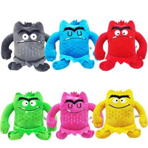 6PCS Kawaii 감정 괴물 플러시 장난감 - 6 색 부드러운 인형 동물, 어린이를위한 귀여운 교육 감각 장난감 생일 선물 및