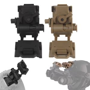 BOOIU L4G24 NVG 야간 투시경 마운트 브래킷 PVS15 PVS18 PGPNVG18 접이식 야간 투시경 고글 홀더 용 나일론 헬멧 장착