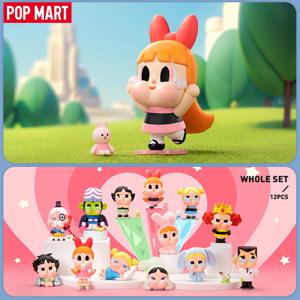 팝 마트 CRYBABY X Powerpuff Girls 시리즈 미스터리 박스 by Molly 1PC/12PCS POPMART 블라인드 박스 액션 피규어 귀여운 장난감 생일 선물