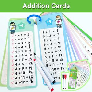 1-12 추가 사실 차트, 추가 테이블 카드, 자체 확인 수학 학습 도구, 몬테소리 수학 훈련, 교육 보조 도구