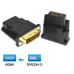 DVI-HDMI 호환 어댑터 DVI-HDMI 호환 도금 플러그 DVI-HDMI 호환 PC HDTV 프로젝터용 비디오 컨버터