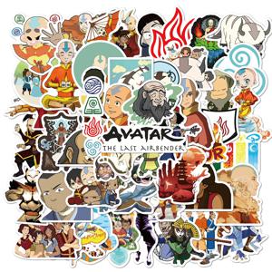 50PCS 아바타 마지막 Airbender 애니메이션 스티커 스케이트 보드 기타 노트북 오토바이 수하물 아이를위한 클래식 장난감 스티커