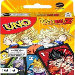 Mattel Games UNO 드래곤볼 Z 카드 게임, TV 쇼 테마 그래픽, 2-10 인용 특별 규칙, 가족의 밤
