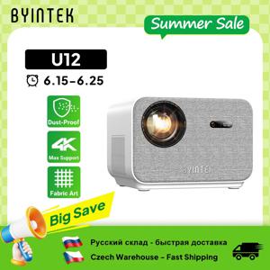BYINTEK LOVE U12 풀 HD 1080P 프로젝터, 4K 800 ANSI 안드로이드 와이파이 6 자동 초점 홈 시어터 프로젝터, 영화 미팅 비디오용