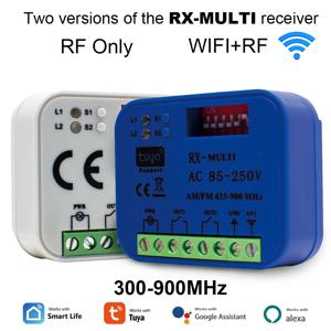 2CH RX MULTI 433-868MHz 차고 문 오프너 WIFI Tuya Smartlife App 원격 제어 수신기 컨트롤러 스마트 켜기 끄기 스위치