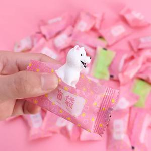 10개 귀여운 미니 시뮬레이션 동물 사료 병 장난감 액션 서프라이즈 타이드 플레이 피규어 가짜 사탕 추측 랜덤 백 어린이 선물