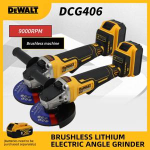 Dewalt 무선 브러시리스 앵글 연마기, 배터리 없음, 9000RPM 절단기, 20V 리튬 배터리, DCG406, 125mm, 100mm
