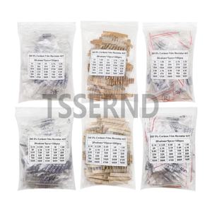150PCS 저항기 키트 2W 3W 5W 5% 30값 X 5PCS 탄소 필름 저항 0.1R-750R 옴 1K-820K 세트
