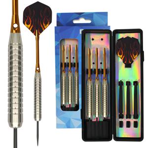 WEDARTER 3 Pcs 23 그램 전문 강철 다트 금속 헤드 컬러 박스 세트 전문 교육 경기 다트, 알루미늄 샤프트
