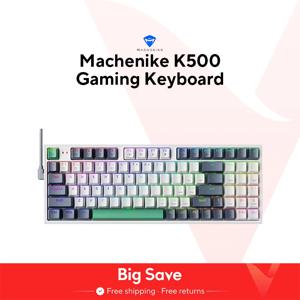 K500 유선 기계식 게이밍 키보드, 핫 스왑 가능, RGB 라이트, 맥 및 윈도우 지원, 94키