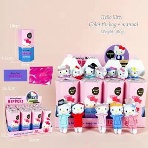 새로운 12pcs Sanrio 써니 엔젤 헬로 키티 Kuromiisonny 서프라이즈 박스 만화 캐릭터 장난감 모델 인형 어린이를위한 크리스마스 선물.