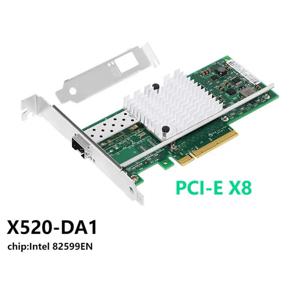 PCI-E NIC 인텔 X520-DA1, 인텔 82599EN 칩, 10GbE PCI 익스프레스 2.0 X8 이더넷 어댑터, 윈도우, 리눅스, VM웨어 지지대
