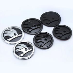2Pcs 80mm 90mm 자동차 헤드 전면 후면 부팅 트렁크 엠블럼 스티커 Skoda Octavia 2 3 A5 A7 Kodiaq Fabia Rapid 3 Karoq Superb VRS