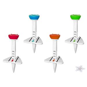 골프 드라이버 훈련을 위한 4Pcs 골프 티, 플라스틱 골프 티 낮은 저항 더 많은 거리 일관된 높이 티