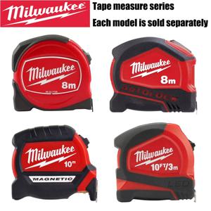 Milwaukee 테이프 측정 시리즈, 건설 현장 수동 측정 도구, 산업용 등급, 높은 선명도, 8M, 10M