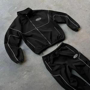 새로운 Gothpunk 스타일 세련된 느슨한 편지 인쇄 지퍼 까마귀 남성 Y2k 락 힙합 거리 다목적 대형 스웨트 여성