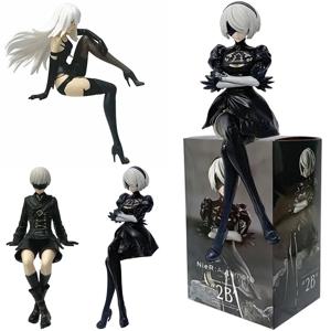 15Cm 애니메이션 오리지널 SEGA Nier:automata Ver1.1A 2B Yorha No. 2 유형 B 프리미엄 Chokonose 그림 PVC 모델 Collectible Toys