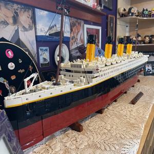 9090Pcs 10294 타이타닉 증기선 호환 타이타닉 대형 크루즈 보트 선박 벽돌 빌딩 블록 어린이 Diy 장난감 선물