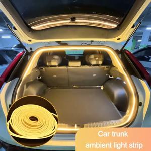 유연한 LED 주변 조명 스트립 5m DC12V 테슬라 모델 Y 3 S 트렁크 Frunk 실리콘 인테리어 자동차 장식 램프 DIY 램프 후