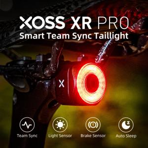 XOSS XR Pro 팀 동기화 테일 라이트 자동 브레이크 감지 자전거 후면 조명 LED 충전식 방수 사이클링 미등 XRpro