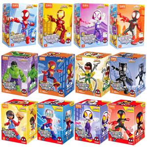 12cm 마블 스파이더 놀라운 친구 3 블라인드 박스 모델 키트 스파이더 맨 피터 파커 마일즈 그웬 액션 피규어 접합 장난감