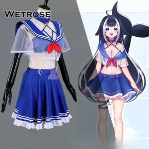 【Wetrose】재고 있음 Shylily 릴리 코스프레 의상 키티 킬러 고래 섹시한 Jk 학교 선원 복장 유니폼 풀 세트 가발 할로윈 크리스마스