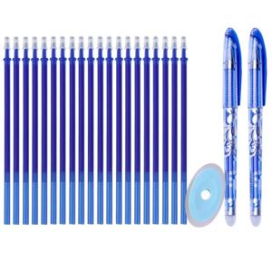 20 + 3 개/대 지울 수있는 젤 펜 리필 막대 0.5mm 블루 블랙 잉크 빨 수있는 핸들 학교 문구 용 매직 지울 수있는 펜