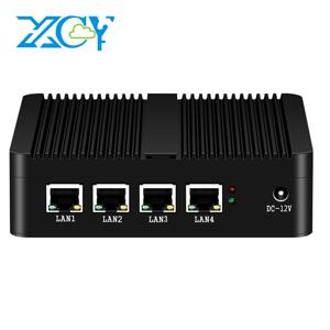 XCY 방화벽 기기 미니 PC Intel Celeron J1900 쿼드 코어 4x LAN 2.5G i225V i226V 네트워크 카드 소프트 라우터 Pfsense OPNsense