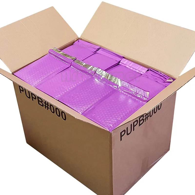 버블 100 Pcs 봉투 배송 가방 패딩 봉투 포장 인감 메일 링 선물 패딩 보라색과 분홍색 녹색